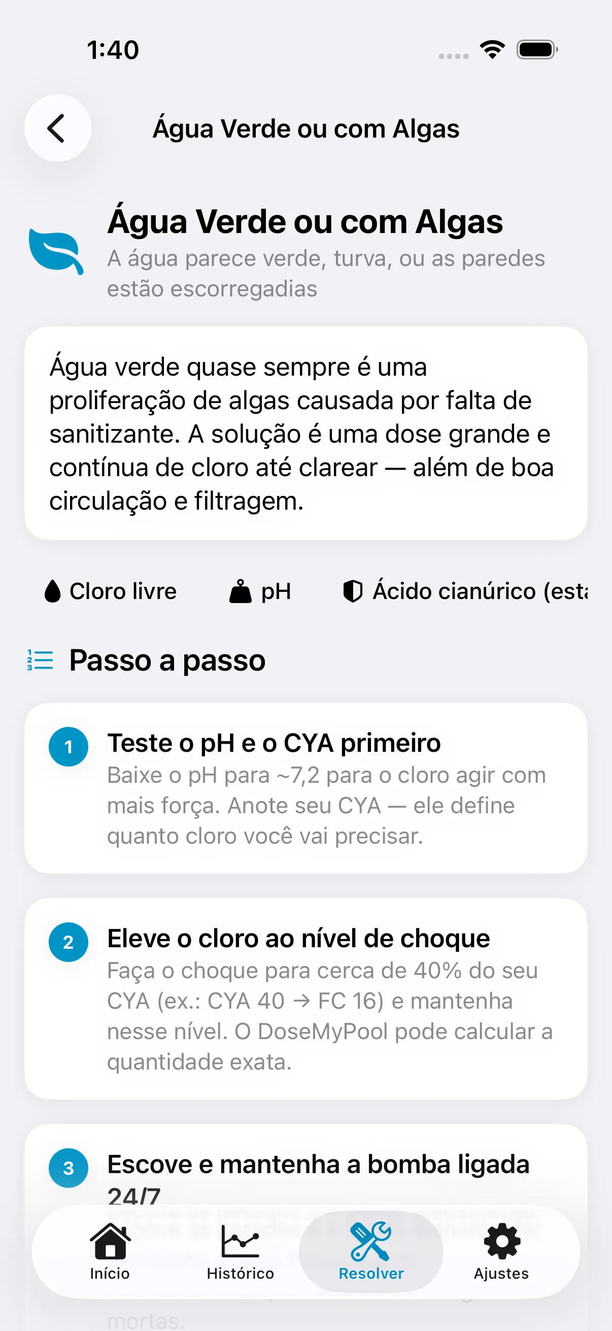 Solução de problemas